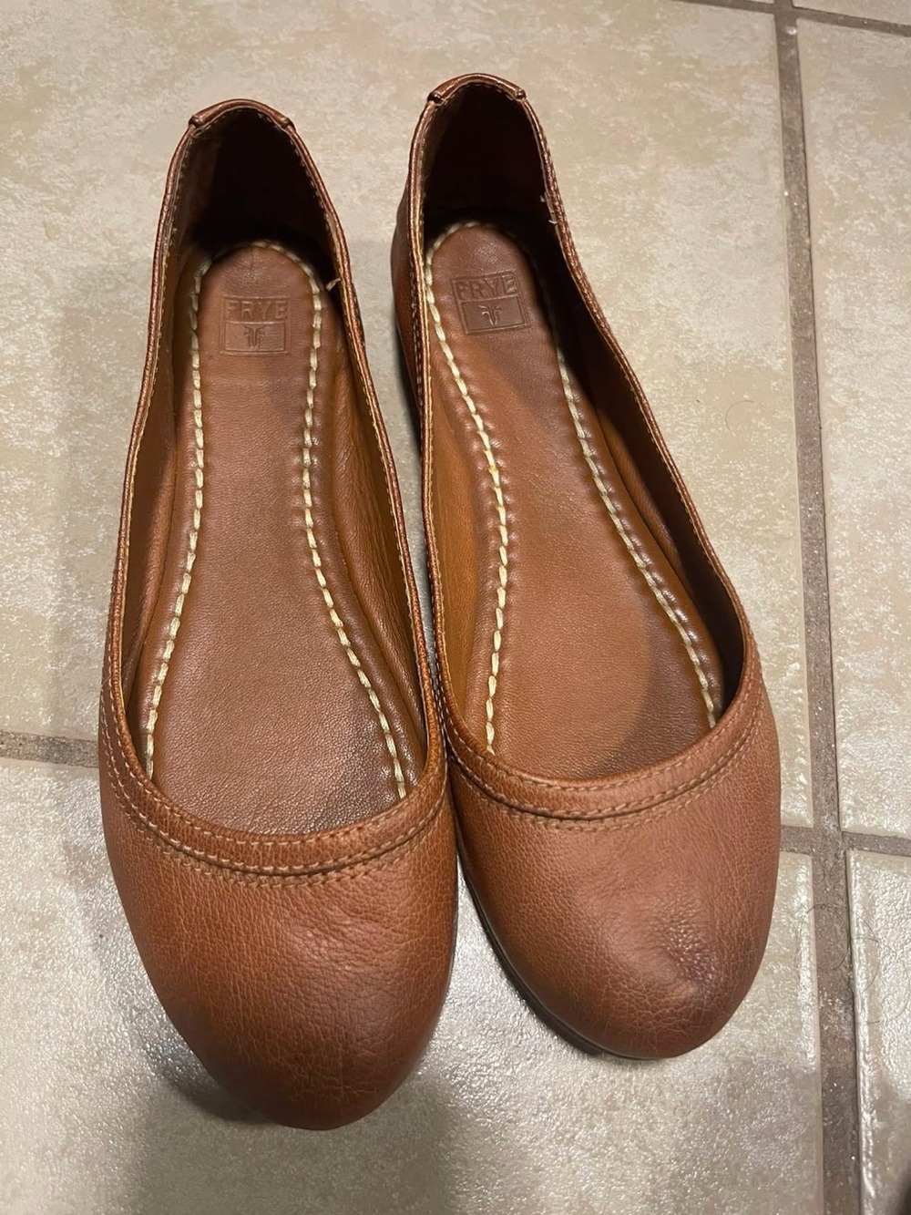 Frye Women's Brown Leather Ballet Flats